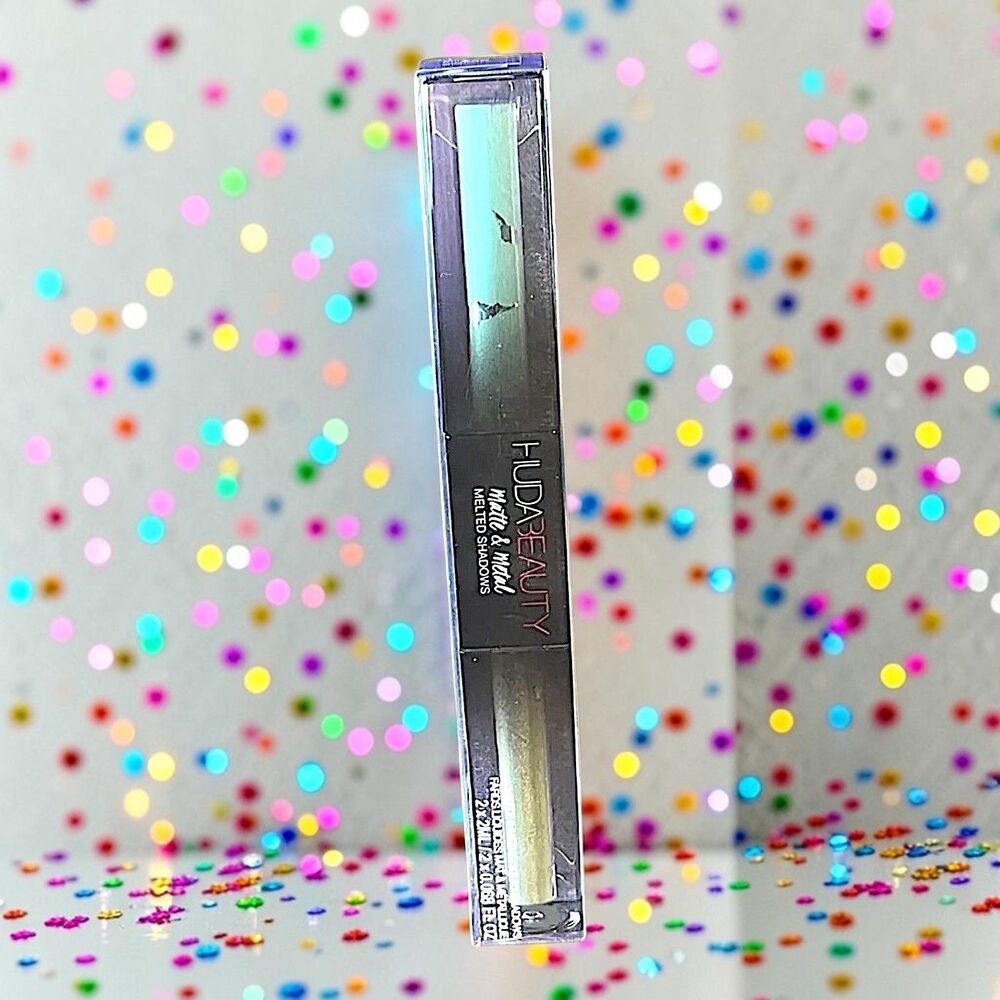 Huda Beauty Matte & Metal Melted Liquid Eyeshadows Minted & Dinero NIB
